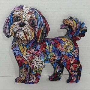 Suncatcher Acrylic Shitzu Dog Home Decor Gift Puppy